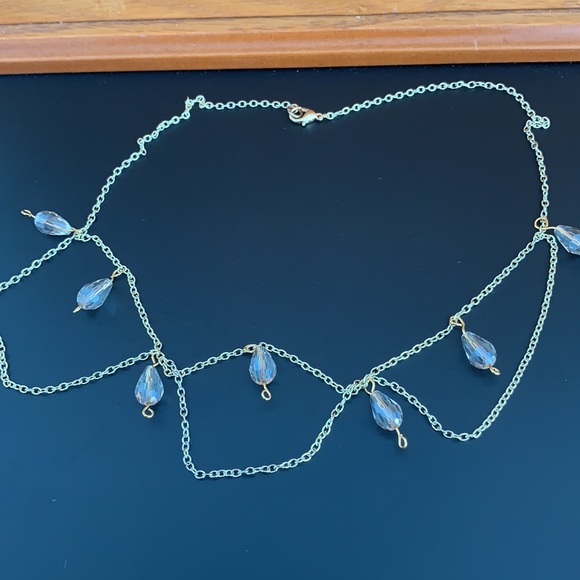 🦋Gorgeous Victorian vintage antique finish Crystal necklace 🦋NWOT - Picture 6 of 10